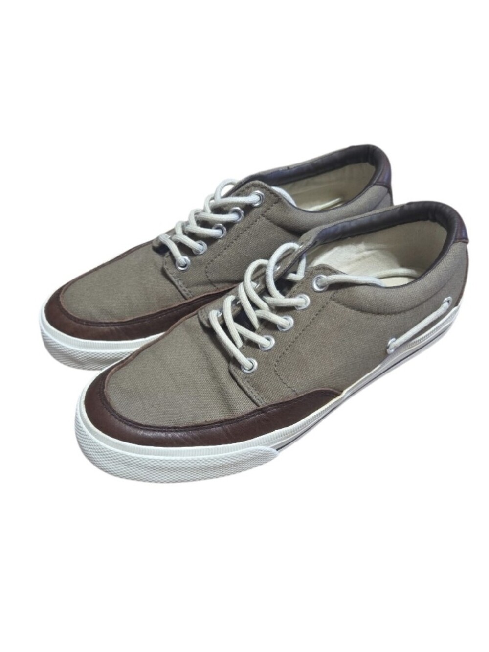Vintage Polo Ralph Lauren Men’s Casual Sneakers Size 7.5D Canvas Leather Preppy
